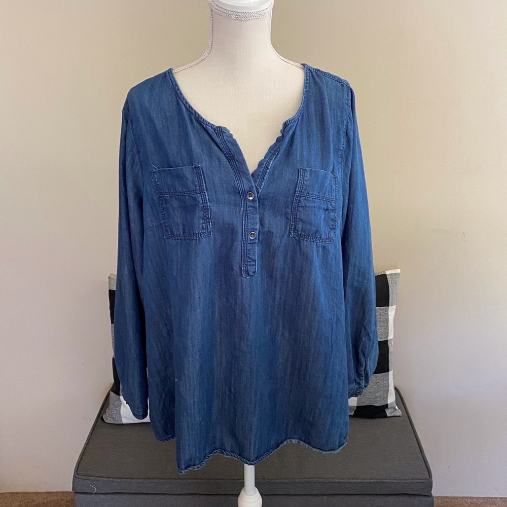 Sale Lane Bryant Denim Top Size 18/20
